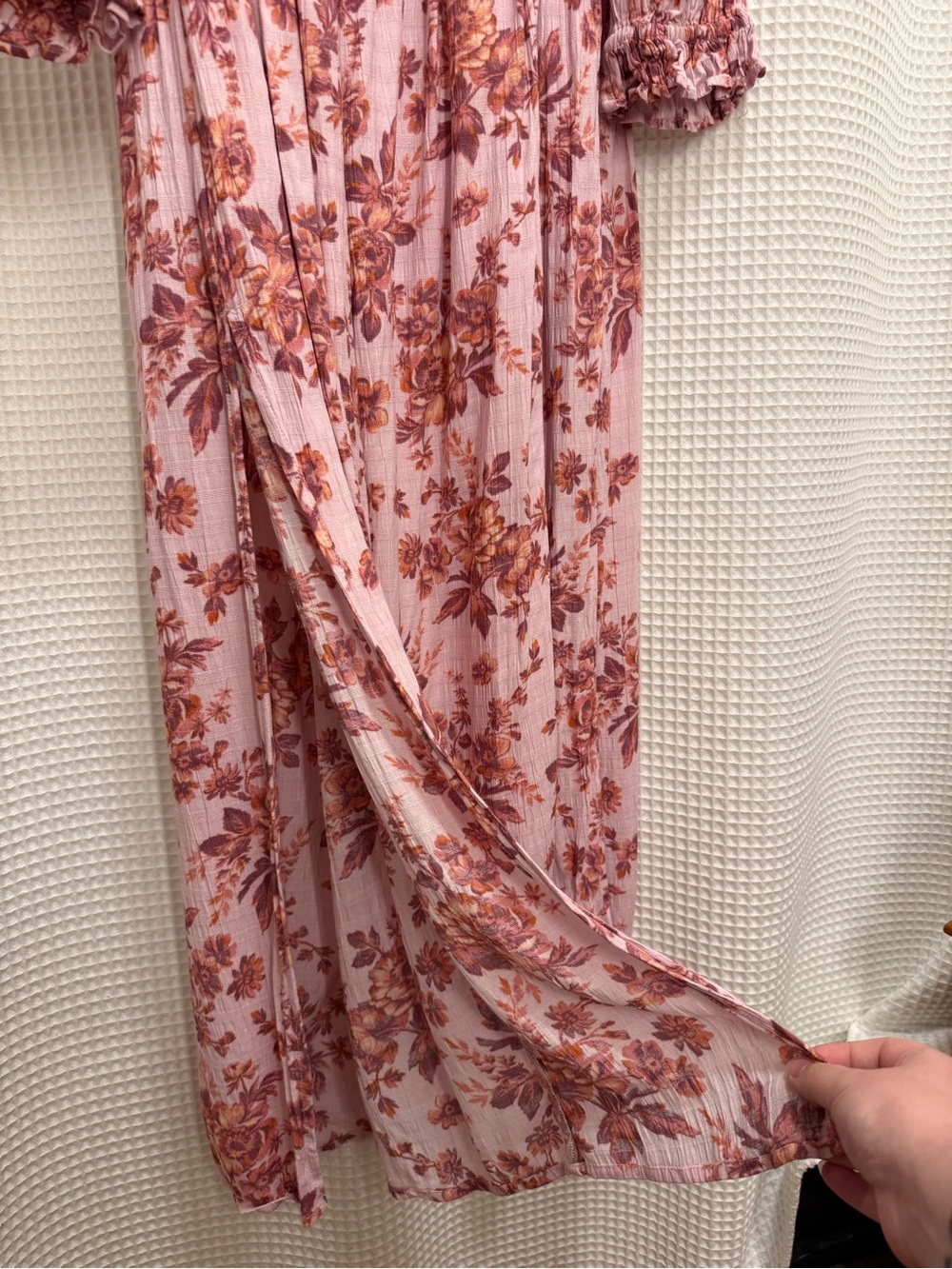 Free People Jaymes Pink Floral Maxi Dress - size XL - Picture 9 of 11